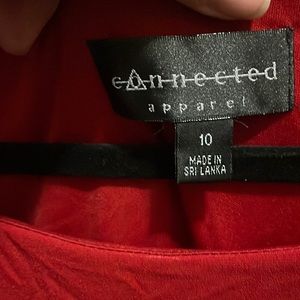 Red stretch fabric dress up or wear to work